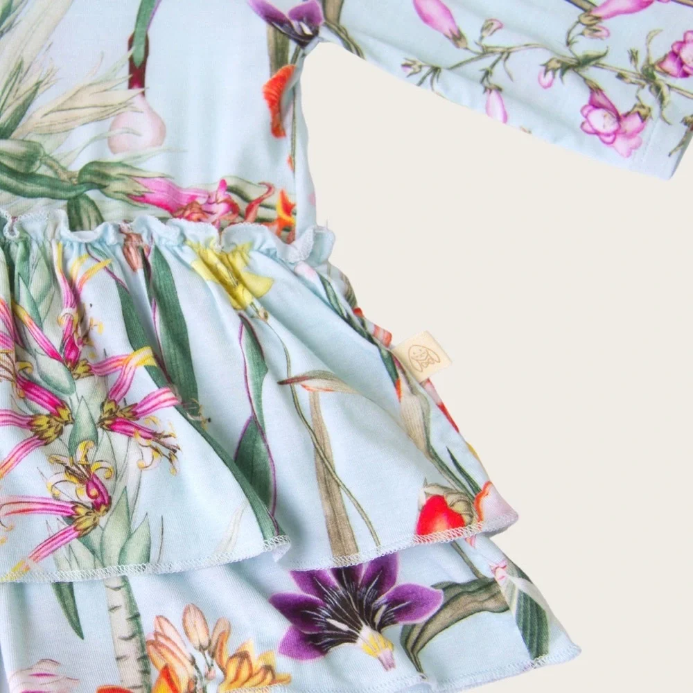 Charming Mary Skirted Bodysuit - Fiji Garden